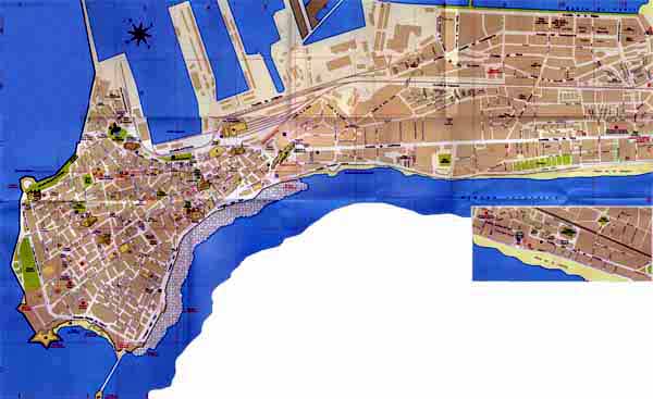 Stadtplan von Cadiz, Spanien
