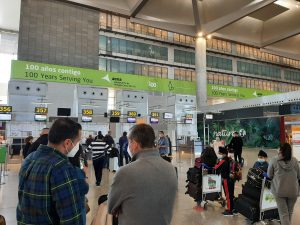 Covid test centre at Malaga airport