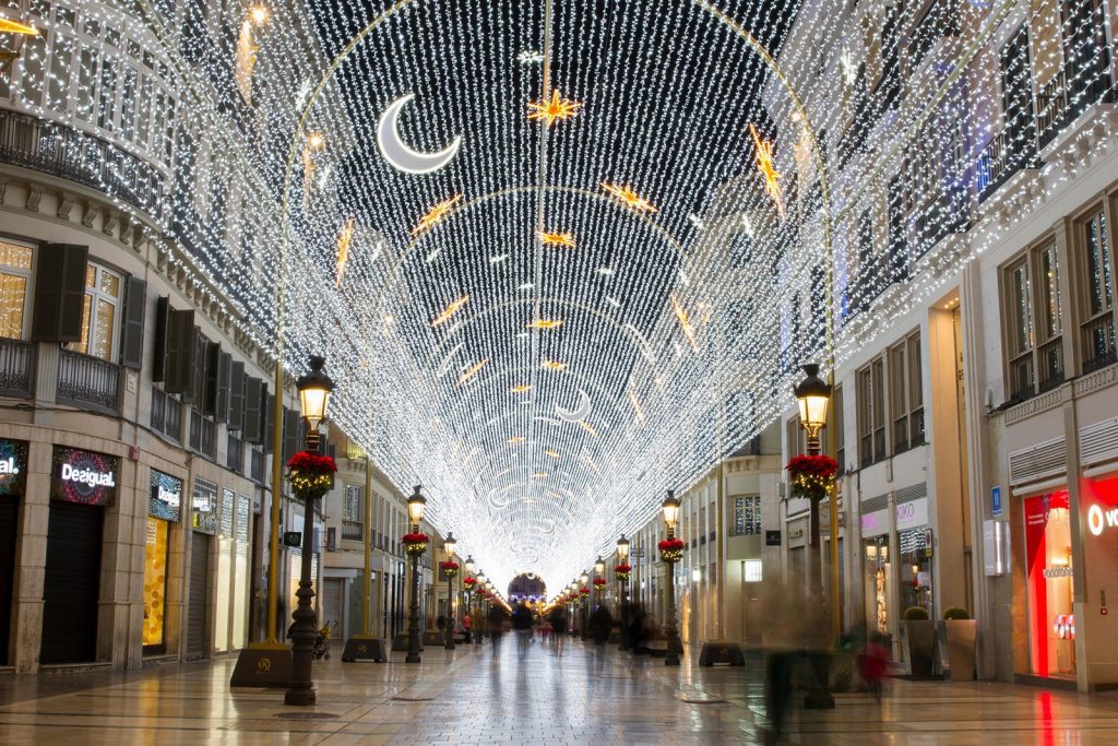 Calle Larios at Christmas in 2016
