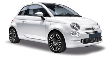 Fiat 500 for hire at Malaga airport