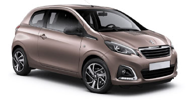 Peugeot 108 for hire at Malaga airport