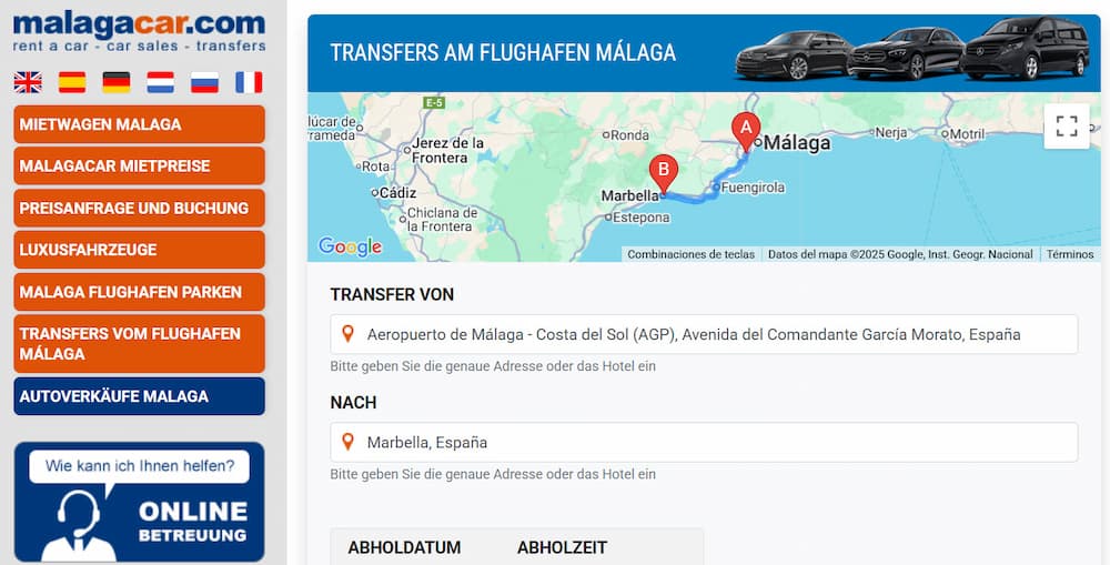 Málaga Flughafen Transfers