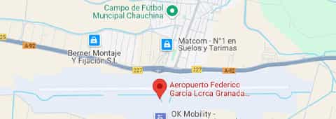 Carte de l’aéroport de Grenade-Jaén
