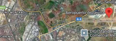Karte Flughafen Sevilla