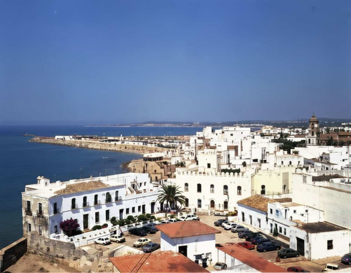 Luchtfoto van Chipiona en de kust