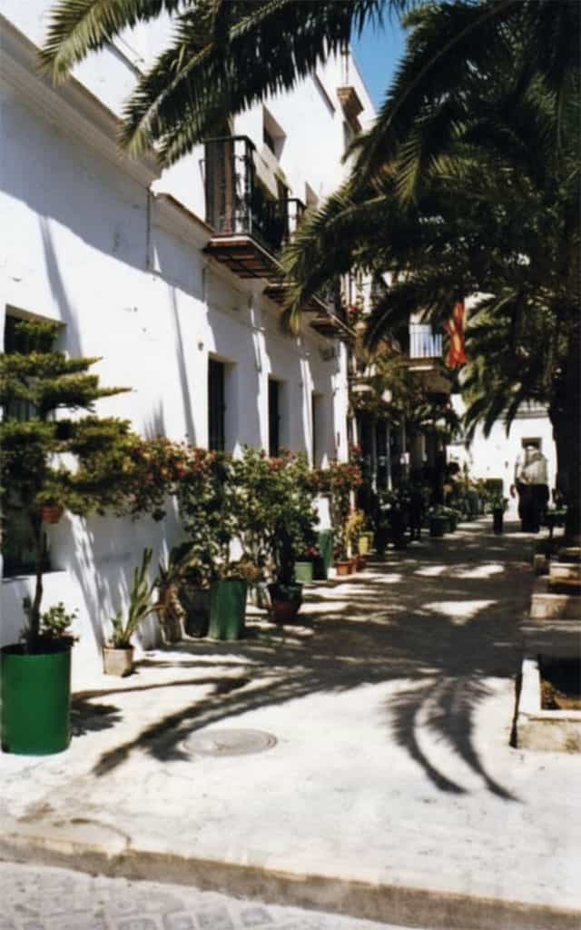 Voetgangersstraten in het centrum van Chipiona