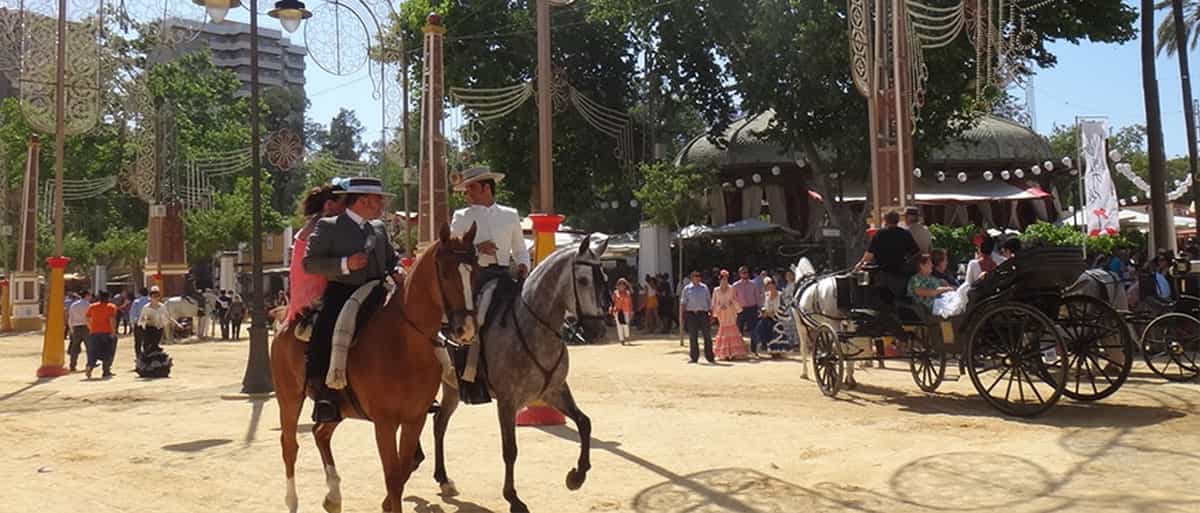 Paardendefilé tijdens de Paardenkermis van Jerez