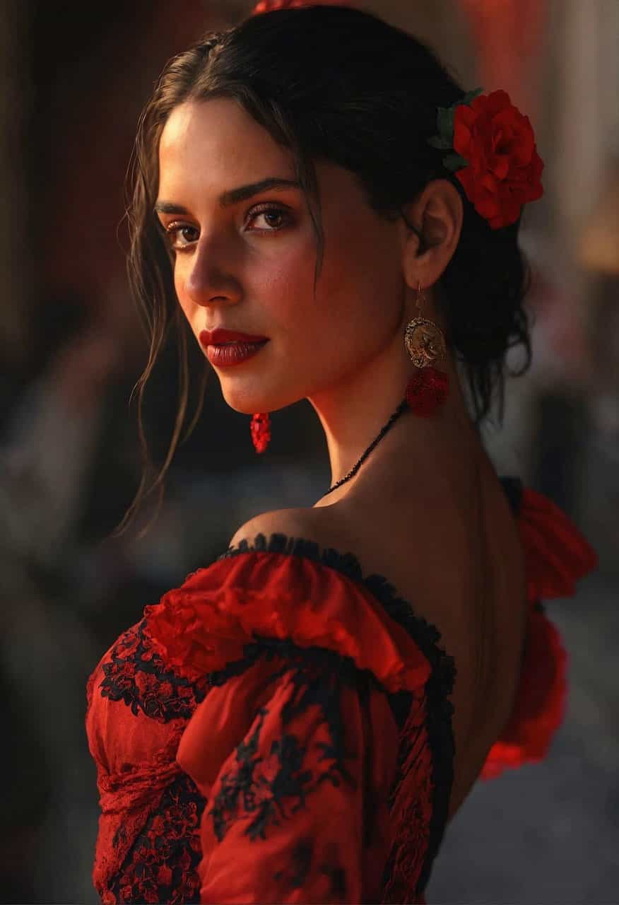 Flamenco-optreden in een feesttent