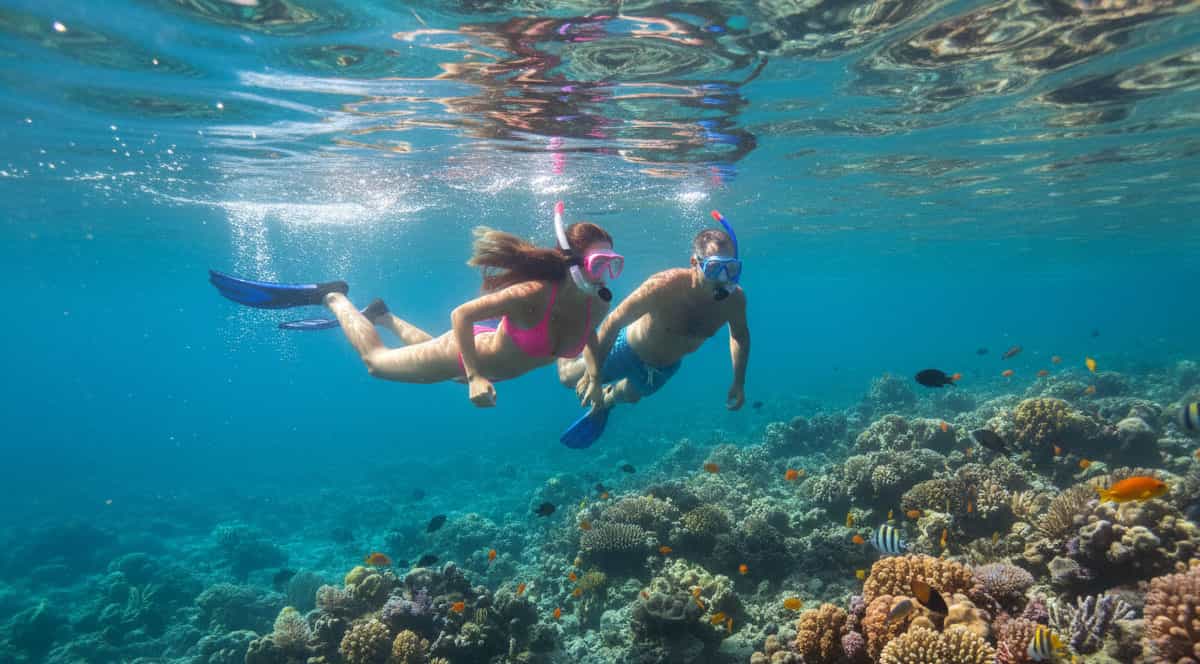 Snorkeling dans les eaux claires de La Herradura