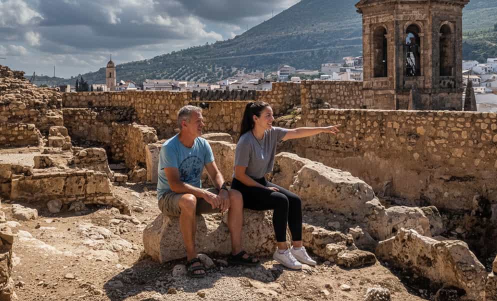 L’Alcazaba de Loja sur la colline