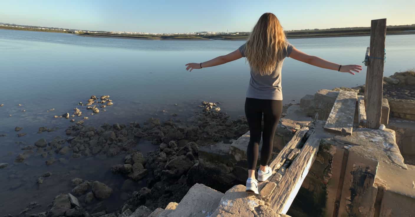 Salt marshes and landscapes in Parque Natural Bahia de Cadiz in San Fernando