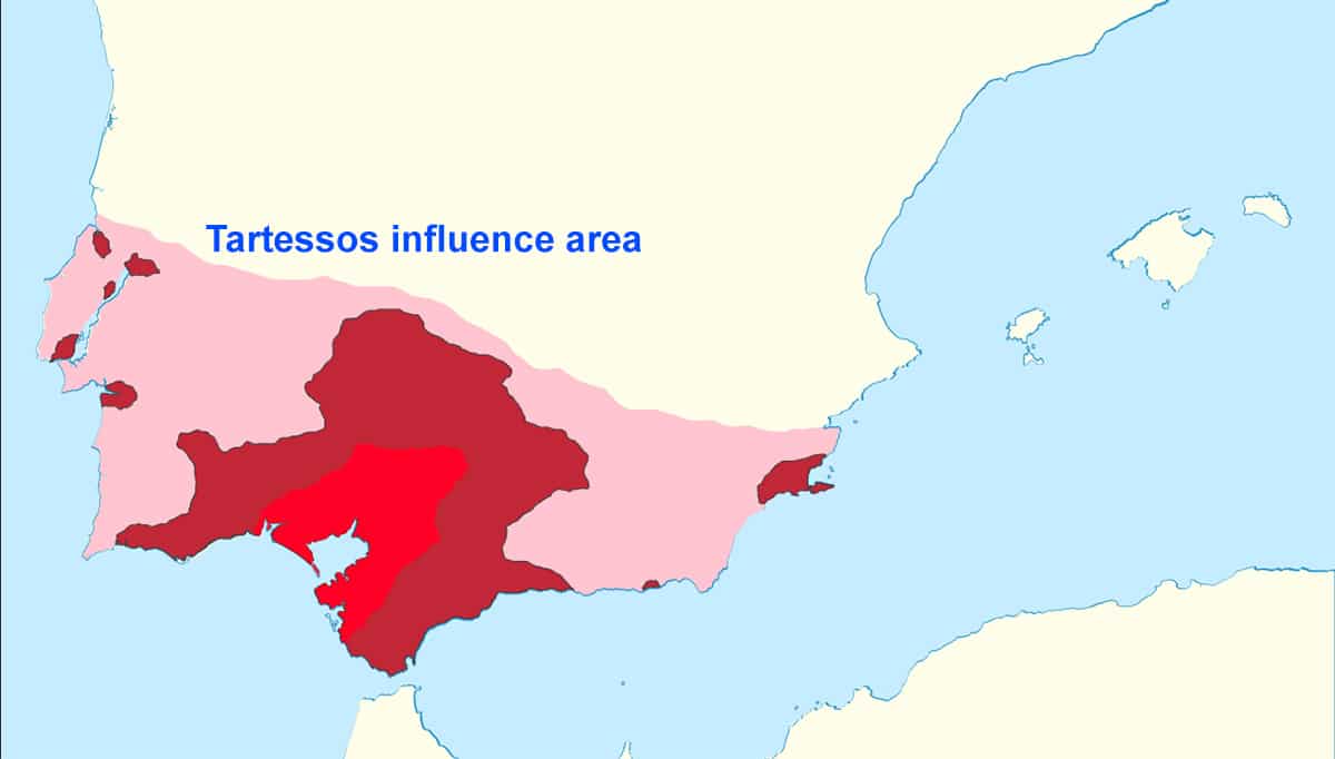 Tartessos influece area in Andalucia