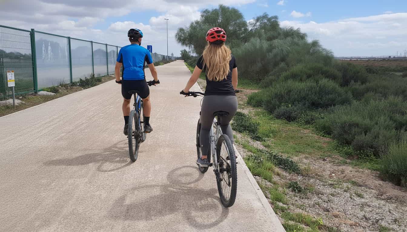 Paseo en bicicleta por la Vía Verde de Bahía de Cádiz