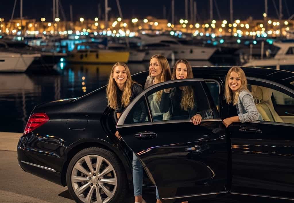 Auto mit Fahrer für Nachtleben