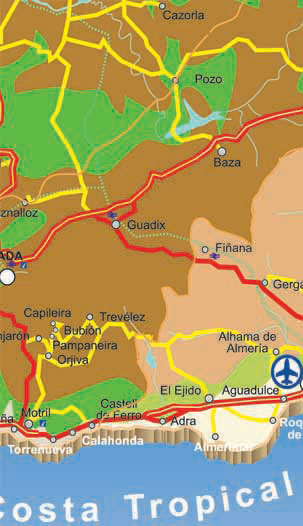 Landkarte Almeria Provinz