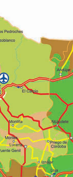 östliche Straßenkarte von córdoba