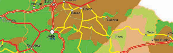 Mapa de carreteras de Granada