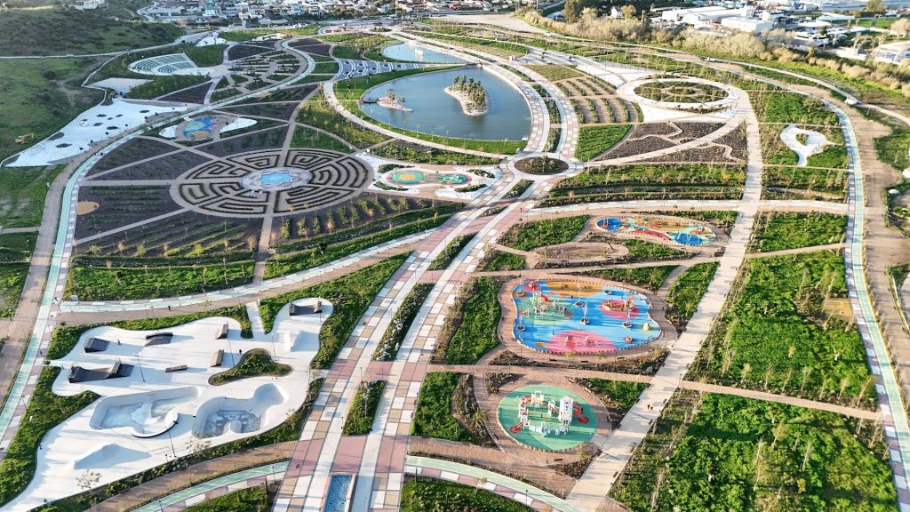 vista aérea del parque de mijas