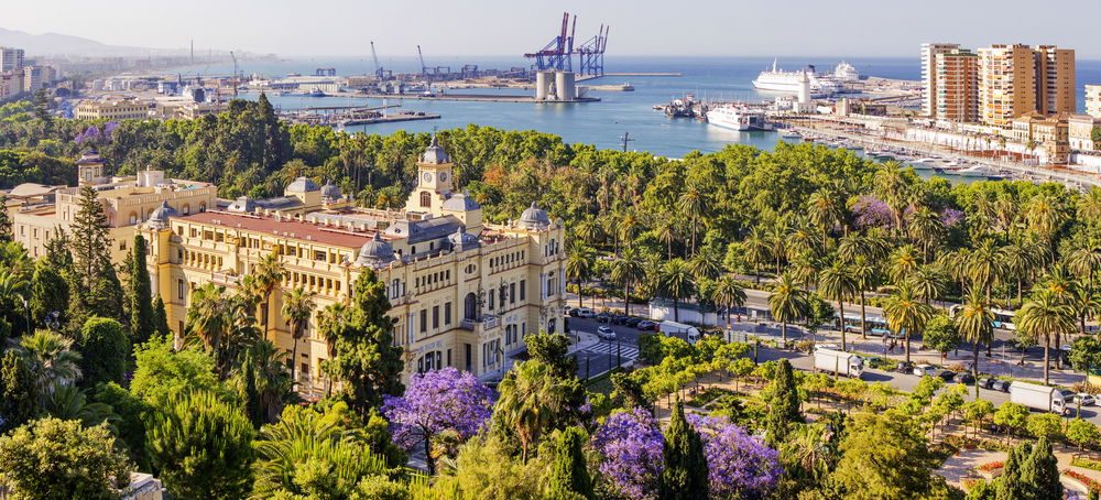 Vista al Parque Alameda desde la Alcazaba